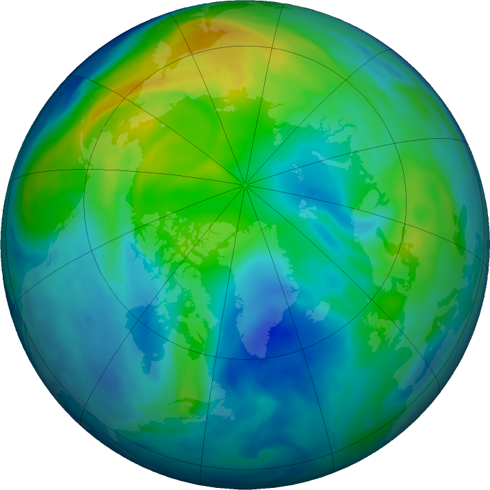 Arctic ozone map for 04 November 2016